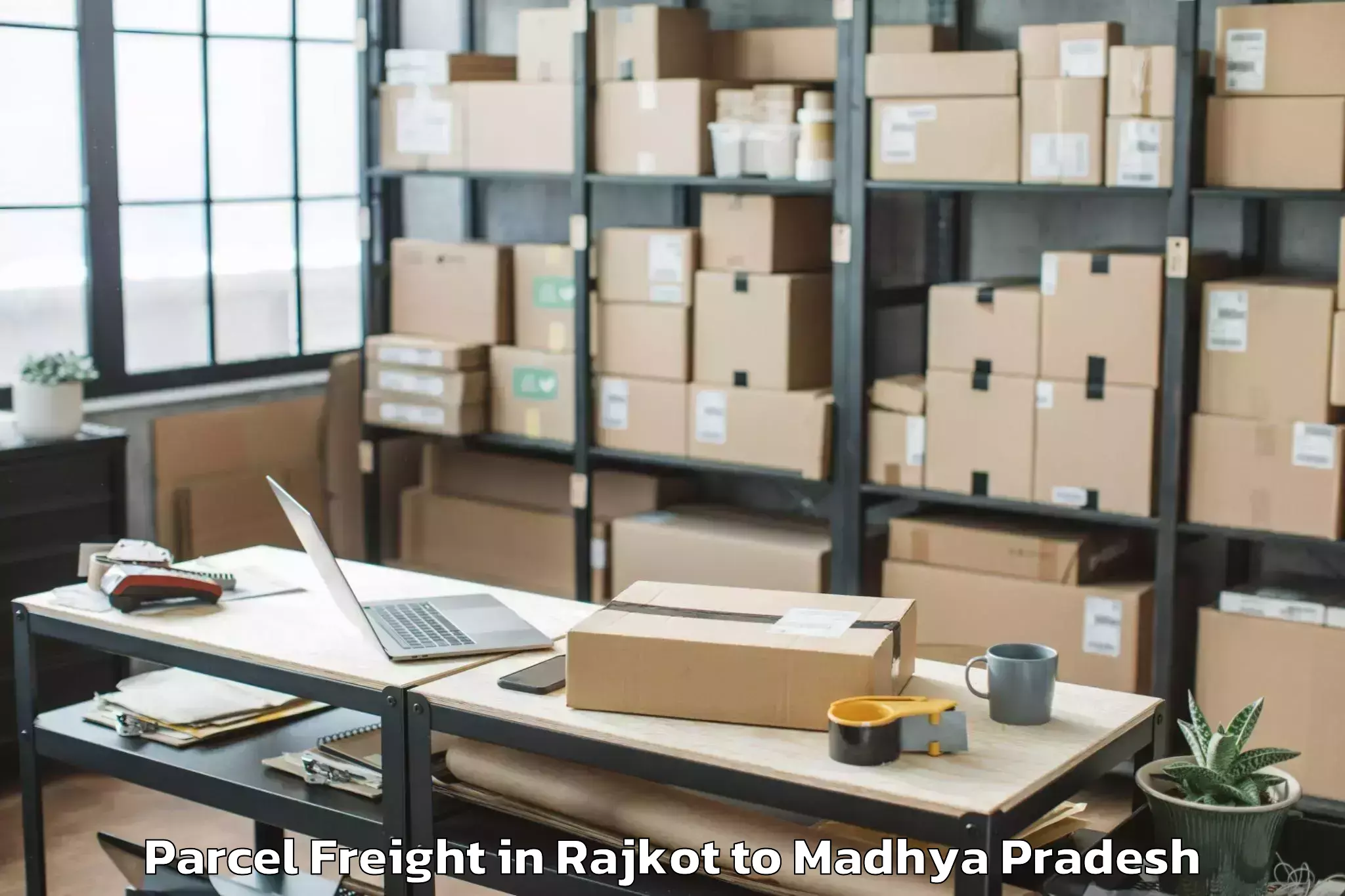 Book Rajkot to Daboh Parcel Freight